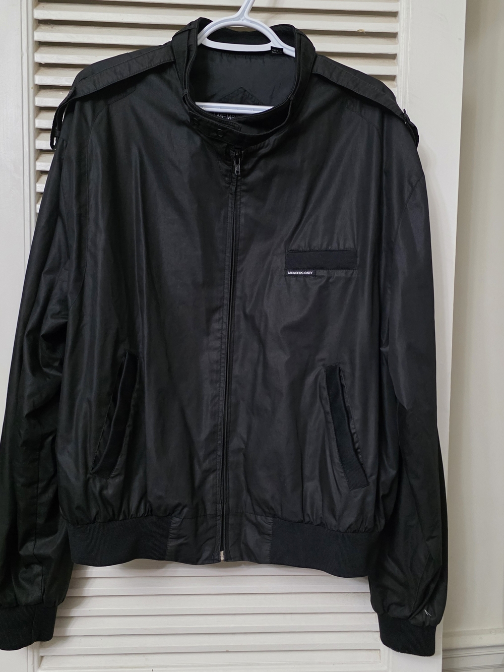 Members Only -Vintage Men's Black Lightweight Bomber Jacket - Brand Unknown